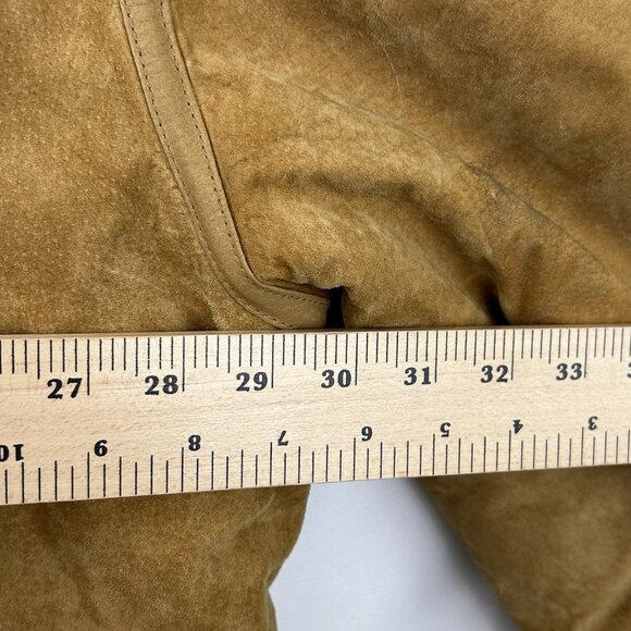 VTG Phat Farm Coat Men 5XL Brown Suede Gen.Leather Faux Fur Sherpa Heavy Hip Hop - Picture 6 of 16